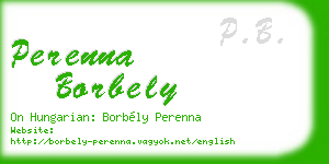 perenna borbely business card